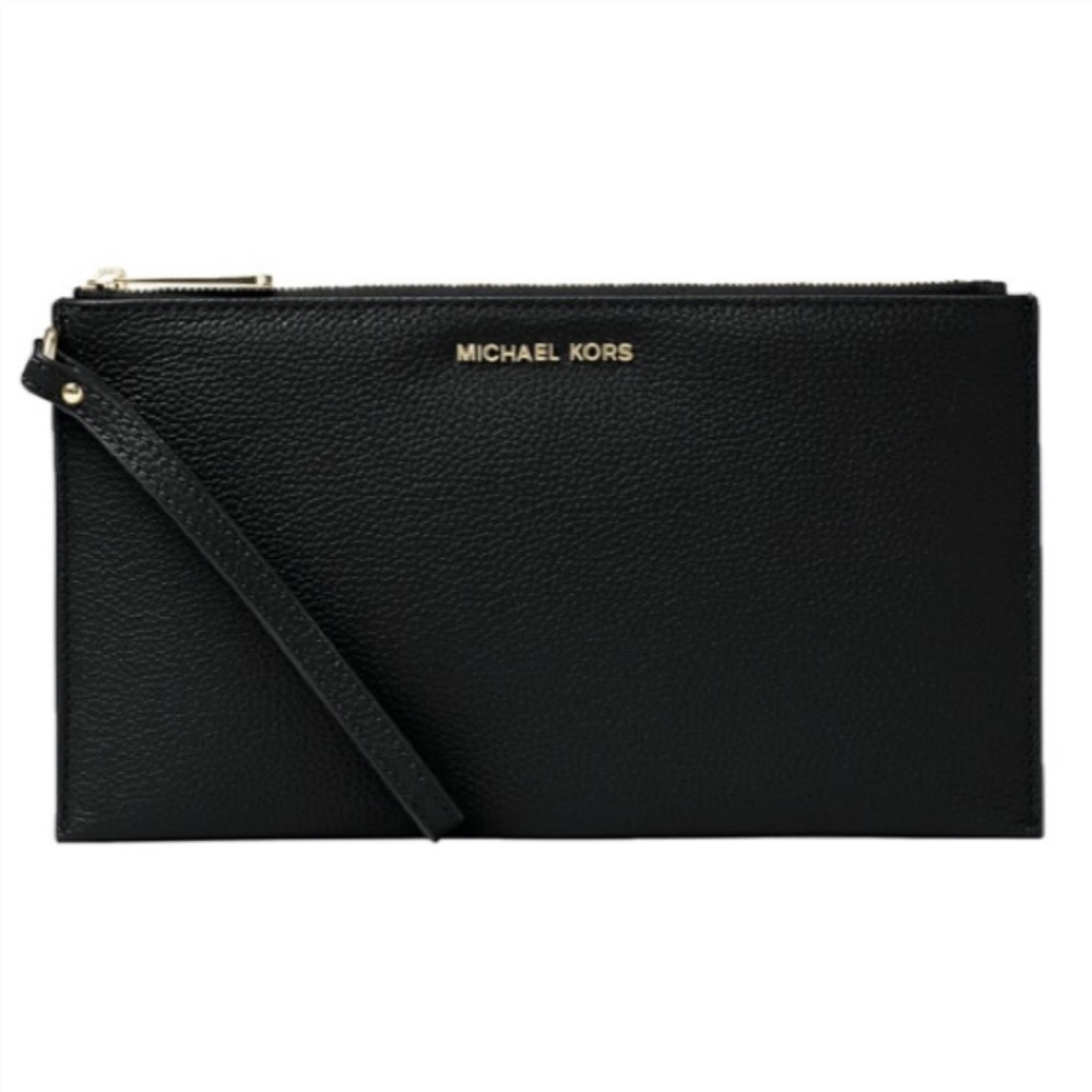 Michael Kors Black Zip Wristlet/ Clutch